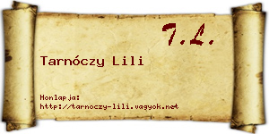 Tarnóczy Lili névjegykártya