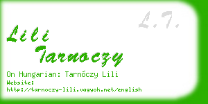 lili tarnoczy business card